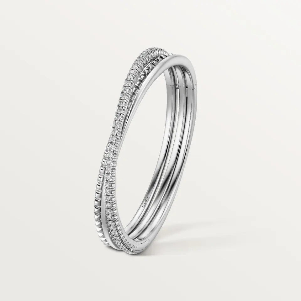 [AURORA]ETINCELLE HALF-PAVED DIAMOND BRACELET
