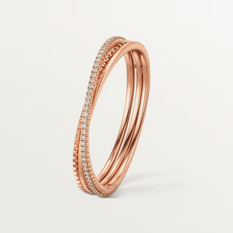 [AURORA]ETINCELLE HALF-PAVED DIAMOND BRACELET