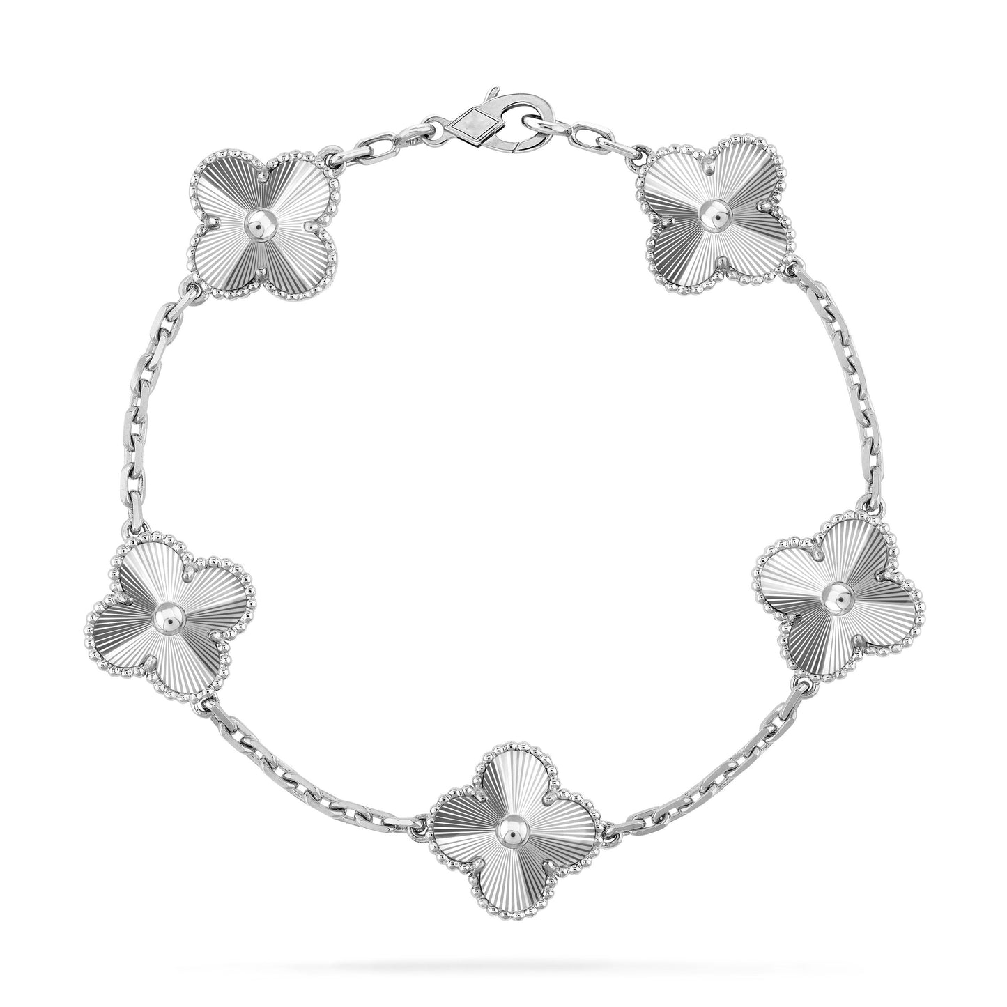 [Baslove]CLOVER SILVER 5 MOTIFS BRACELET