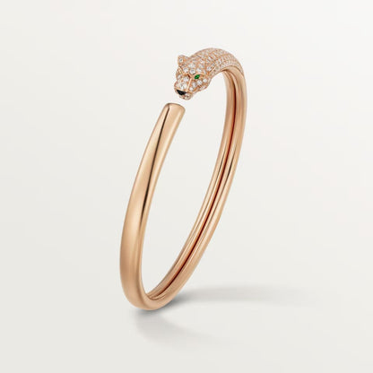 [AURORA]PANTHERE HALF DIAMOND OPEN BRACELET