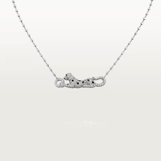 [AURORA]PANTHERE PAVED DIAMOND NECKLACE