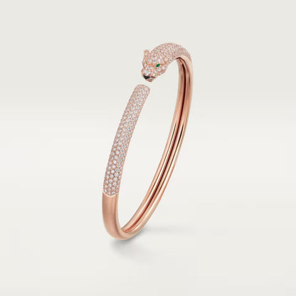 [AURORA]PANTHERE FULL DIAMOND OPEN BRACELET