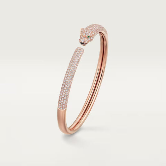 [AURORA]PANTHERE FULL DIAMOND OPEN BRACELET