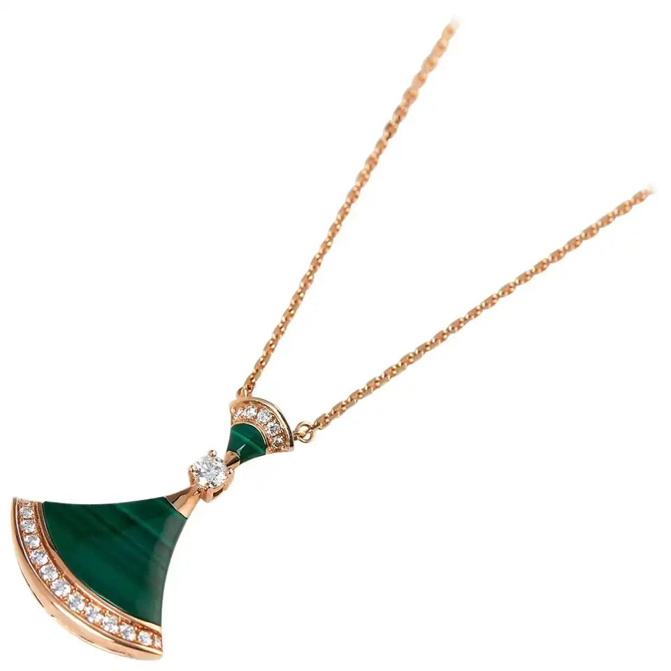 [Baslove]DREAM NECKLACE MALACHITE DIAMOND