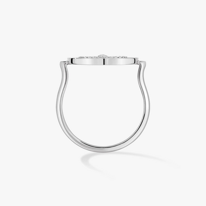 [AURORA]LUCKY MOVE PAVED SILVER DIAMOND RING