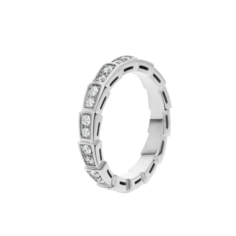 [Baslove]SERPENTI RING SILVER DIAMOND PAVED 3MM