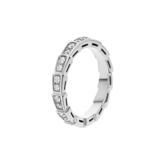 [Baslove]SERPENTI RING SILVER DIAMOND PAVED 3MM