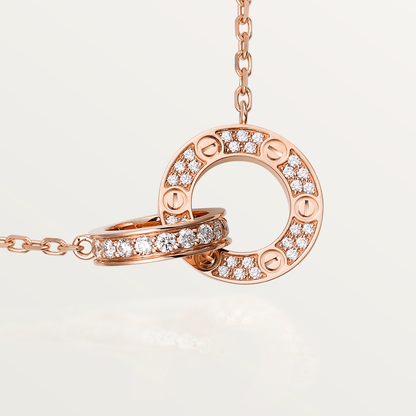 [AURORA]LOVE  FULL DIAMOND PENDANT NECKLACE