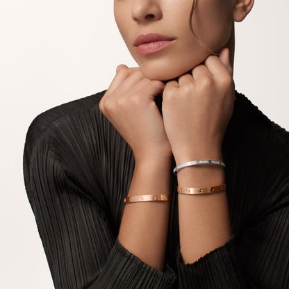 [AURORA]LOVE BRACELET 6.1MM BRUSHED