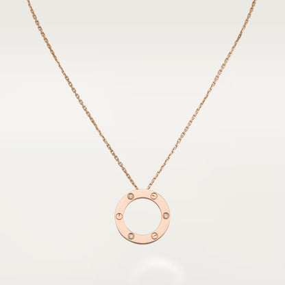 [AURORA]LOVE NECKLACE 16MM 3 DIAMONDS