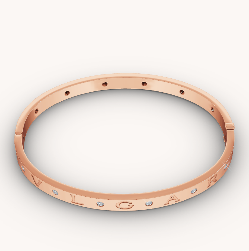 [Baslove]ZERO 1 PINK GOLD 12 DIAMONDS BRACELET