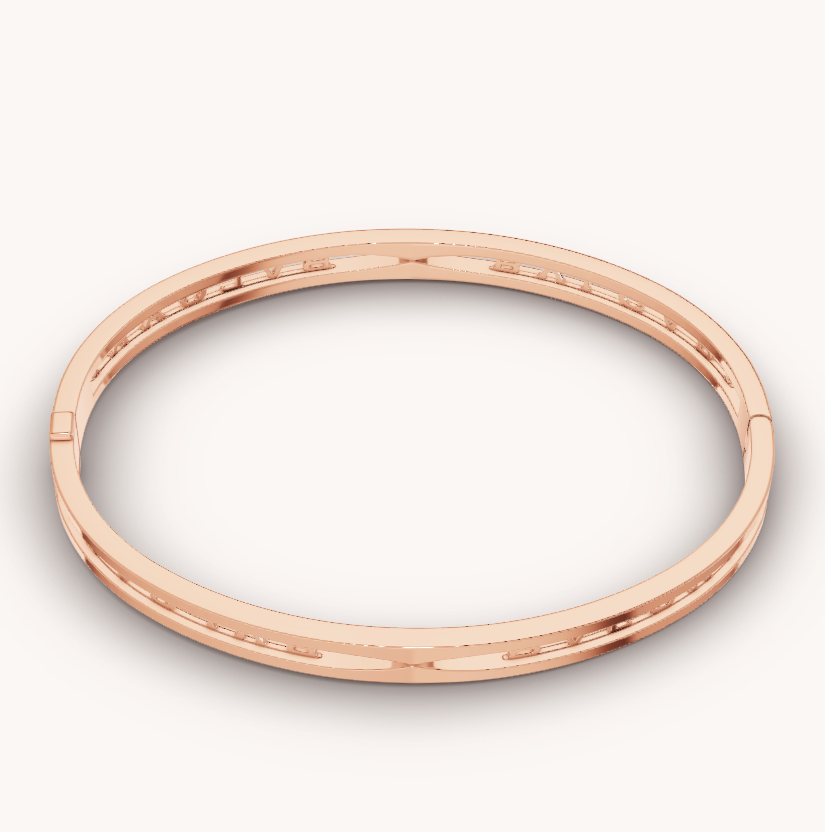 [Baslove]ZERO 1 SPIRAL LOGO PINK GOLD BRACELET