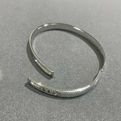 [AURORA]Move Noa Rose Gold Pavé Diamond Bangle Bracelet