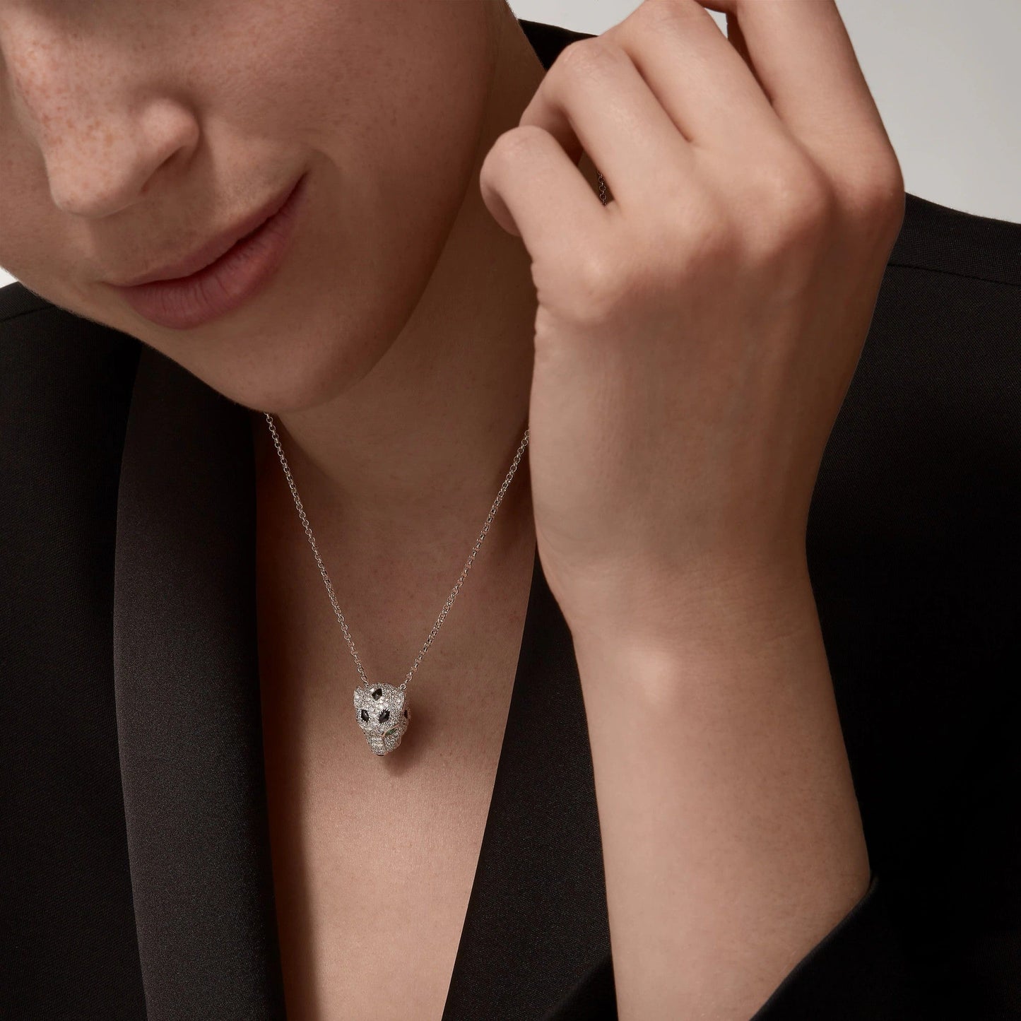 [AURORA]PANTHERE FULL DIAMOND NECKLACE