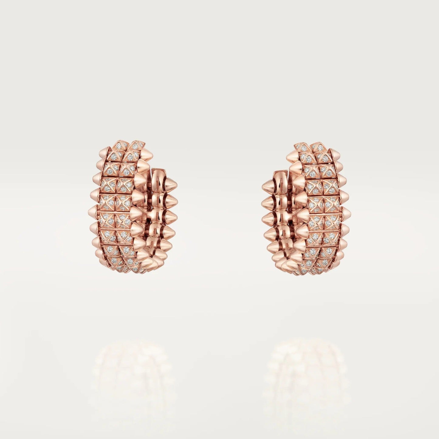 [AURORA]CLASH 9.2MM FULL DIAMOND DOUBLE ROW EARRINGS