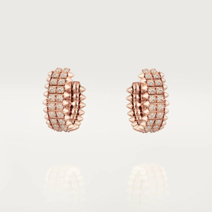 [AURORA]CLASH 9.2MM FULL DIAMOND DOUBLE ROW EARRINGS