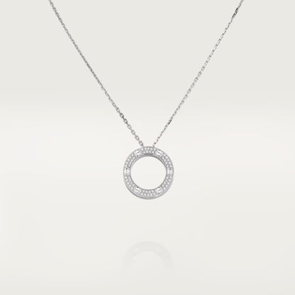 [AURORA]LOVE NECKLACE 16MM  FULL DIAMOND
