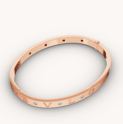 [Baslove]ZERO 1 PINK GOLD 12 DIAMONDS BRACELET