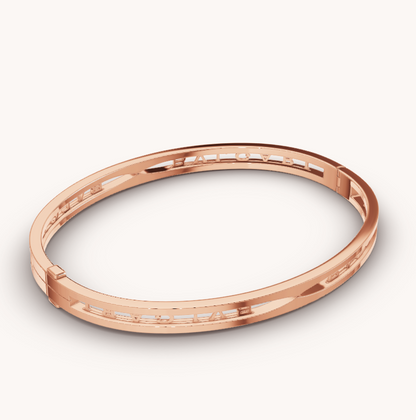 [Baslove]ZERO 1 SPIRAL LOGO PINK GOLD BRACELET