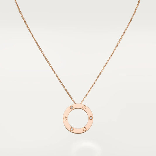 [Baslove]LOVE NECKLACE 16MM 3 DIAMONDS