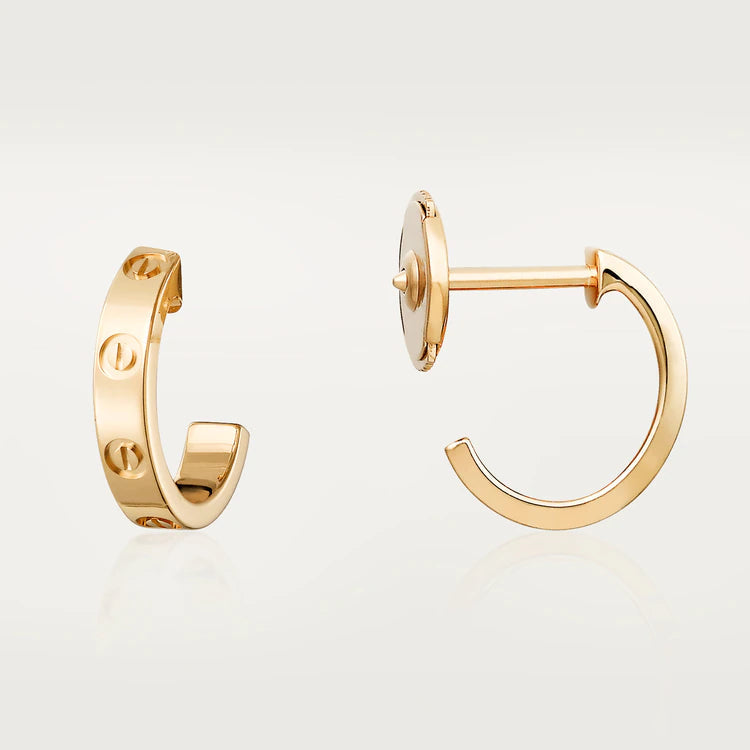 [Baslove]LOVE EARRINGS 2.65MM PINK GOLD