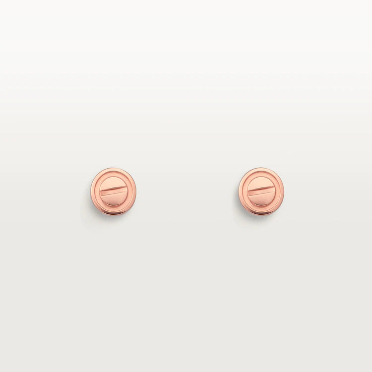 [Baslove]LOVE EARRINGS PINK GOLD 10MM