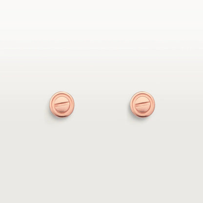 [Baslove]LOVE EARRINGS PINK GOLD 10MM