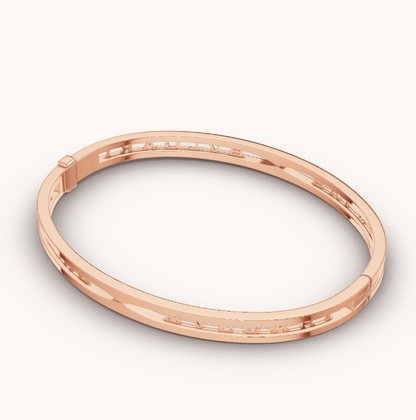 [Baslove]ZERO 1 SPIRAL LOGO PINK GOLD BRACELET