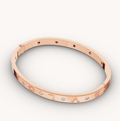 [Baslove]ZERO 1 PINK GOLD 12 DIAMONDS BRACELET