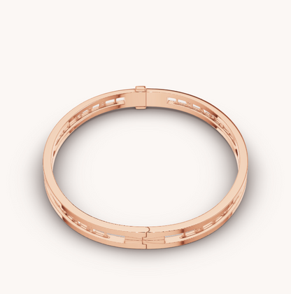 [Baslove]ZERO 1 SPIRAL LOGO PINK GOLD BRACELET