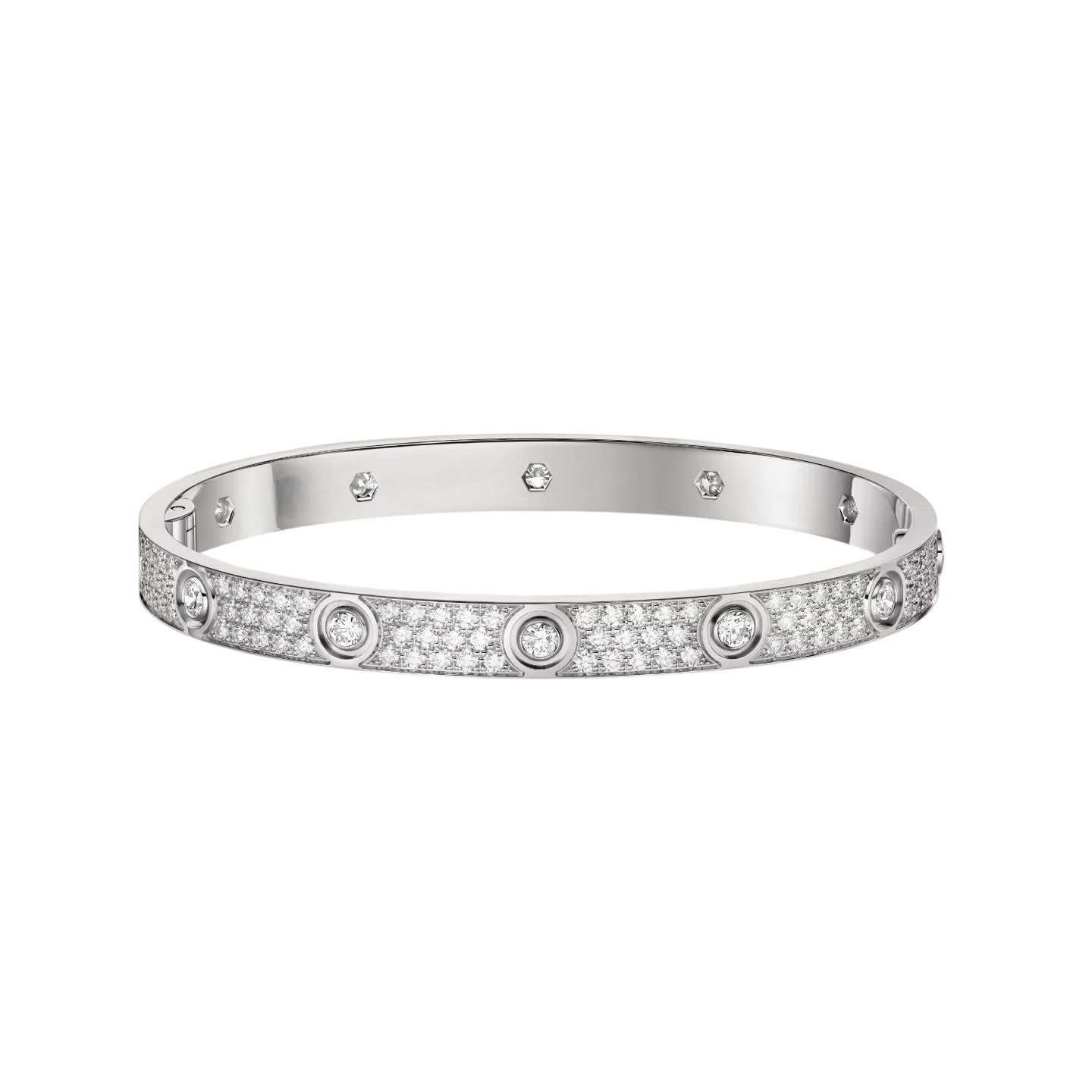 [AURORA]LOVE BRACELET 6.1MM DIAMOND-PAVED 10 BIG DIAMONDS