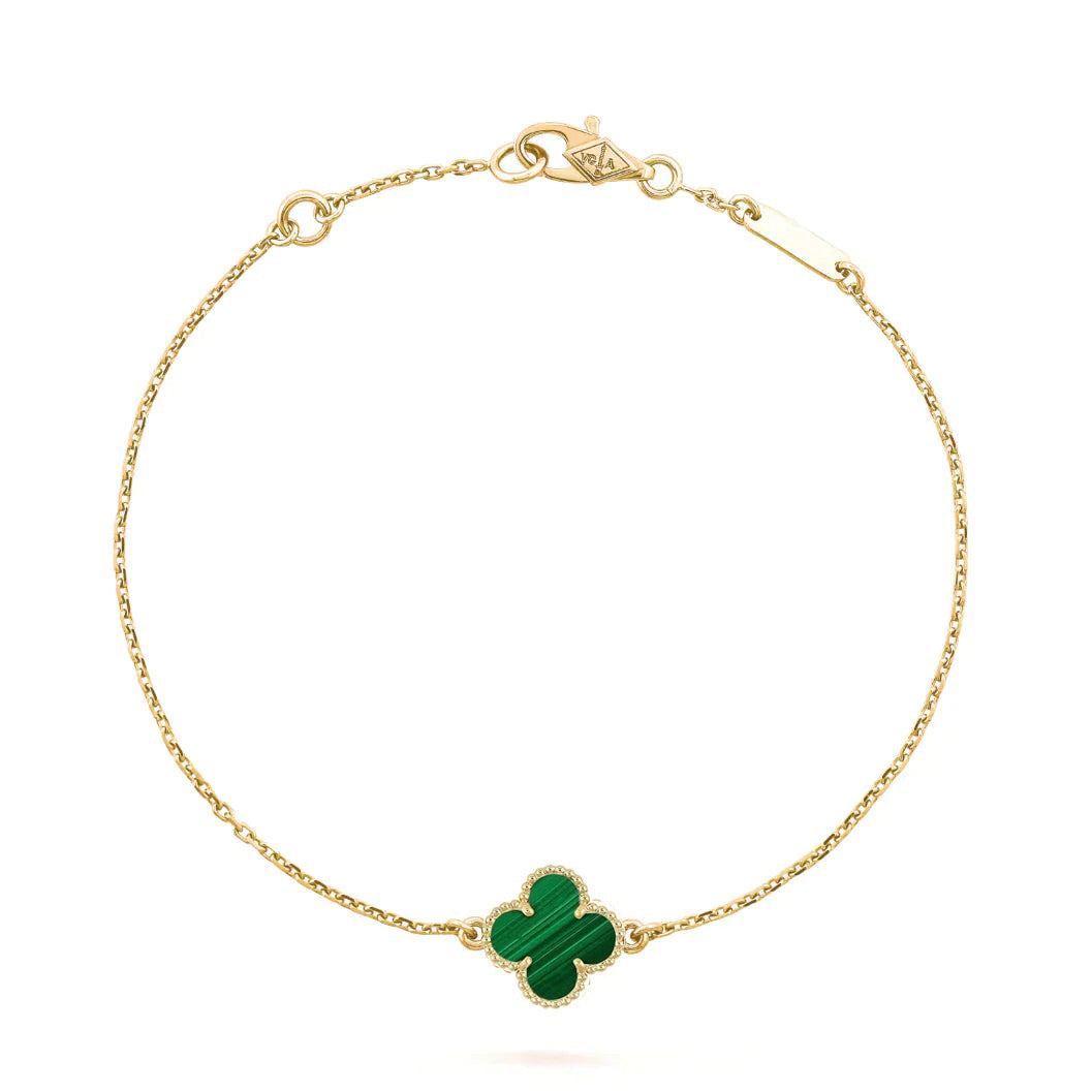 [Baslove]CLOVER BRACELET MALACHITE 1 MOTIF