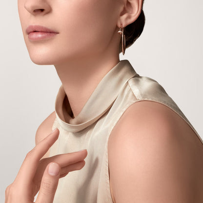 [AURORA]JUSTE HALF DIAMOND LARGE EARRINGS