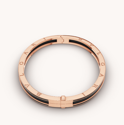 [Baslove]ZERO 1 PINK GOLD WITH MATTE BLACK CERAMIC BRACELET