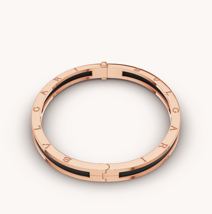 [Baslove]ZERO 1 PINK GOLD WITH BLACK CERAMIC BRACELET