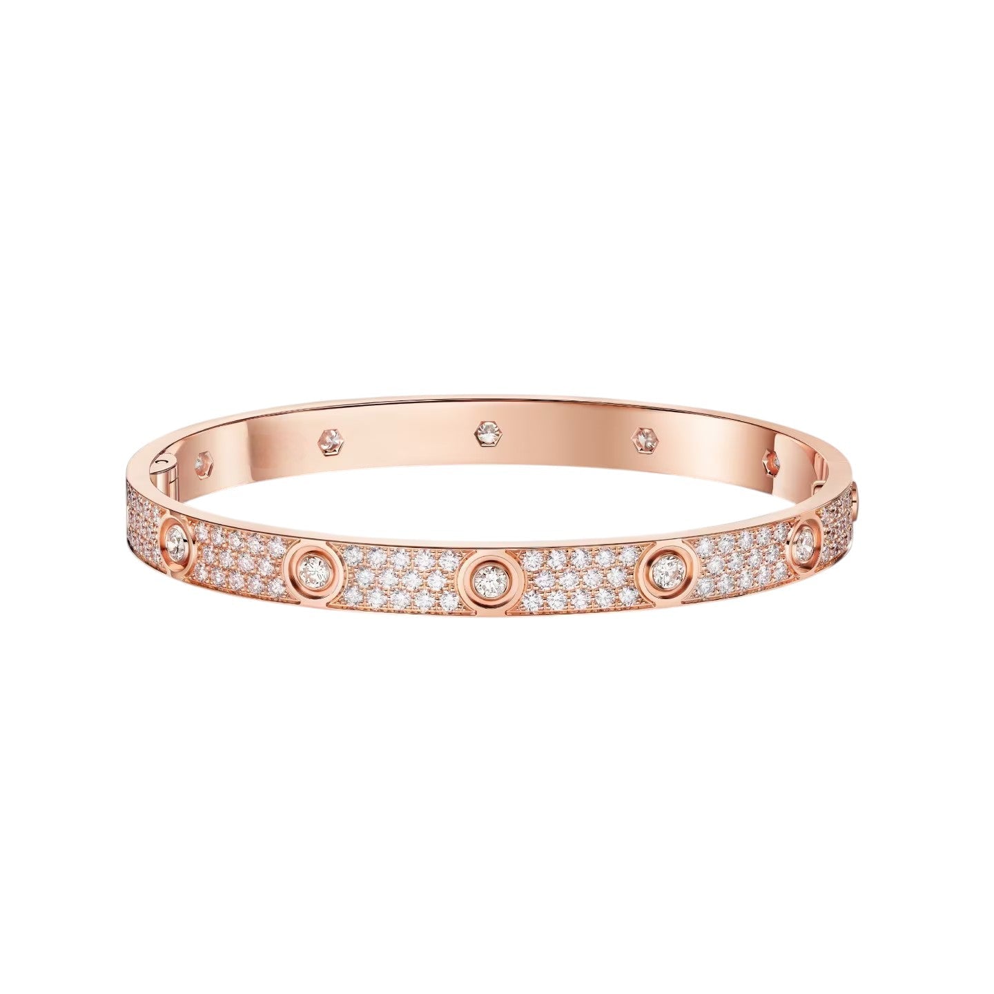 [AURORA]LOVE BRACELET 6.1MM DIAMOND-PAVED 10 BIG DIAMONDS