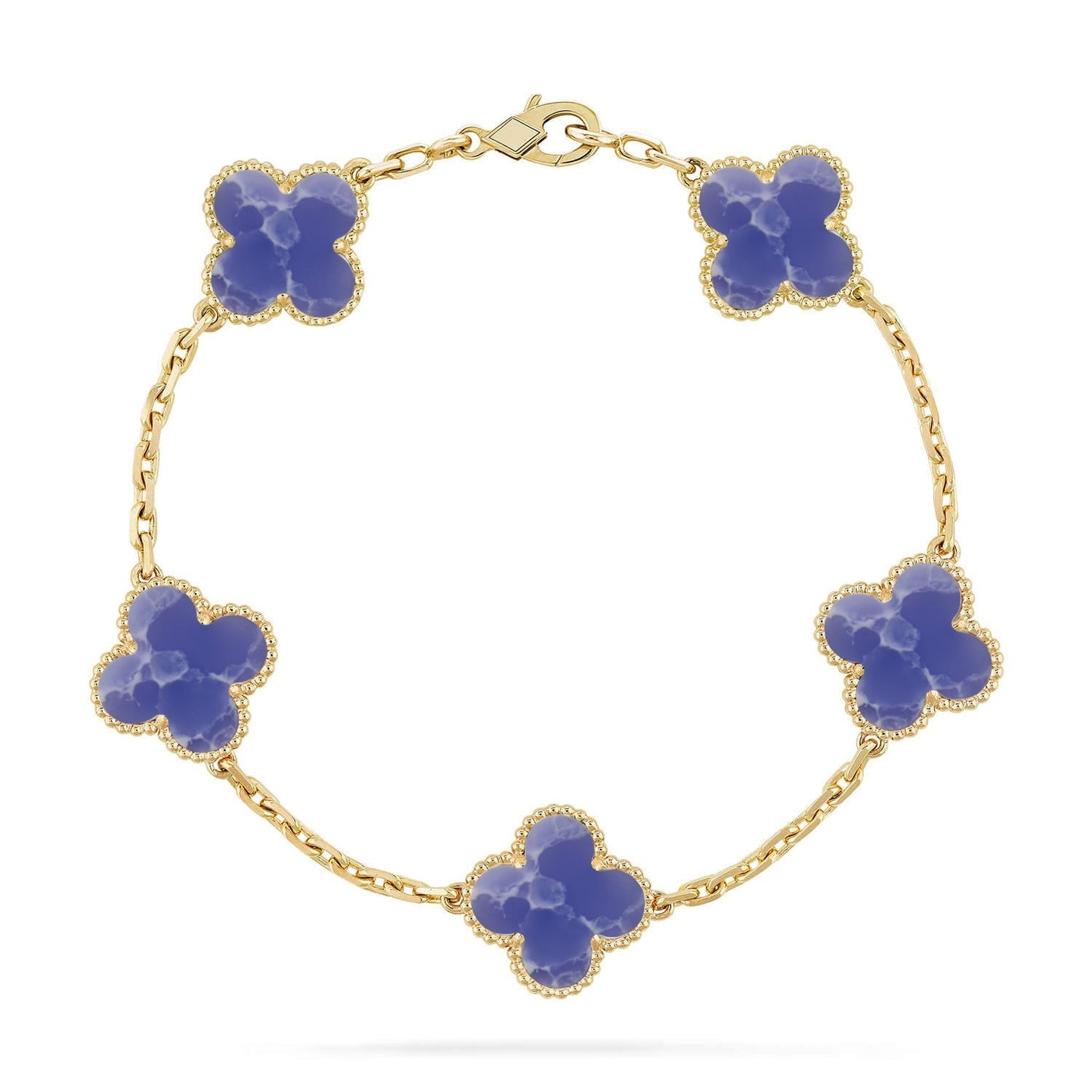 [AURORA]CLOVER 5 MOTIF BLUE VEINS BRACELET COLLECTION
