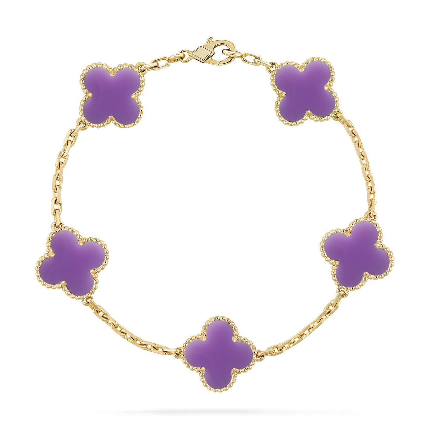 [AURORA]CLOVER 5 MOTIF LIGHT PURPLE BRACELET COLLECTION