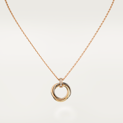 [Baslove]TRINITY NECKLACE GOLD  DIAMONDS