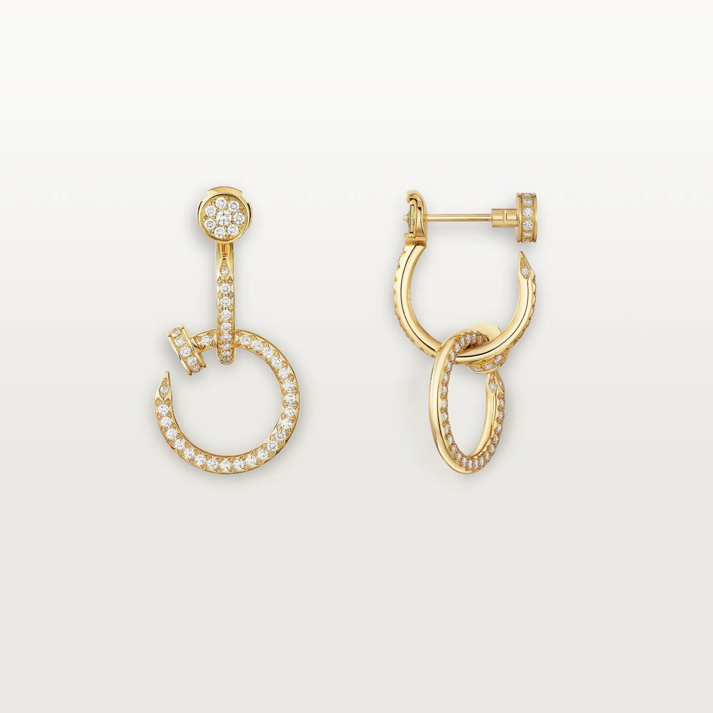 [AURORA]JUSTE FULL DIAMOND DOUBLE EARRINGS