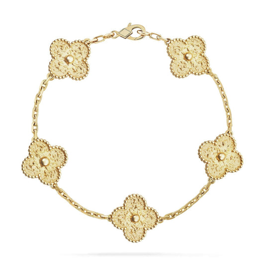 [Baslove]CLOVER 5 MOTIFS BRONZING BRACELET