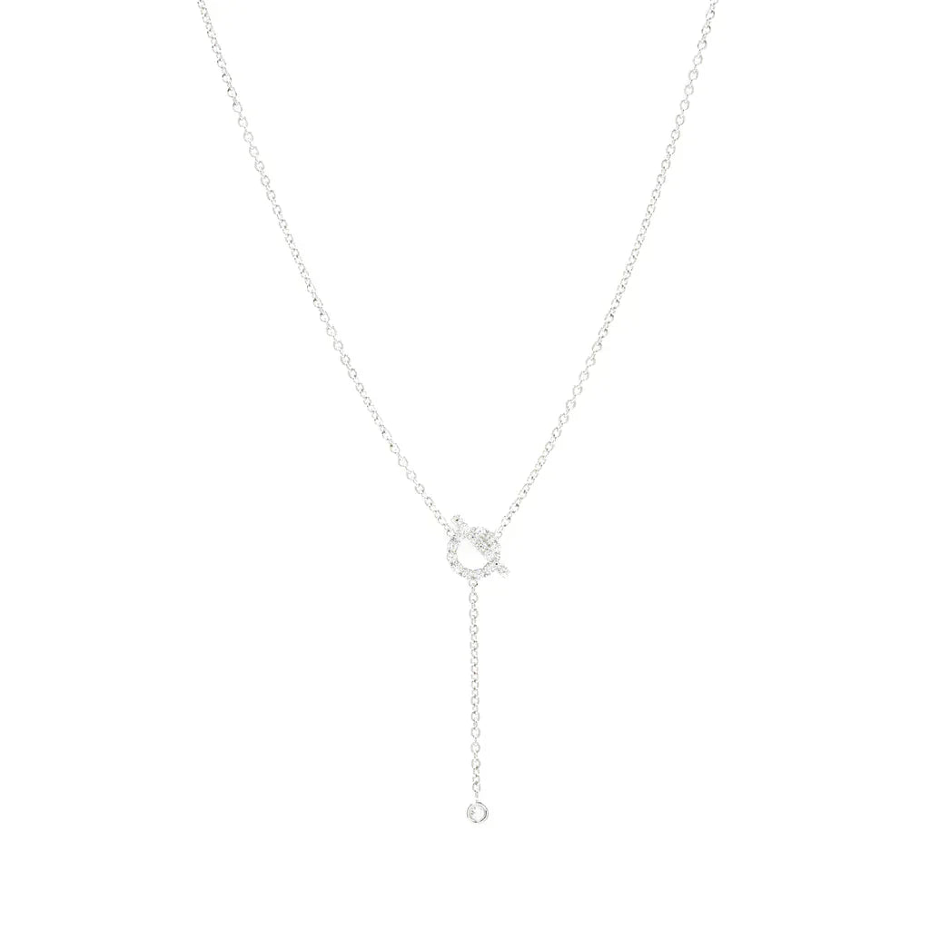 [Baslove]FINESSE SILVER DIAMOND NECKLACE