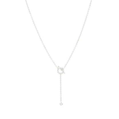 [Baslove]FINESSE SILVER DIAMOND NECKLACE