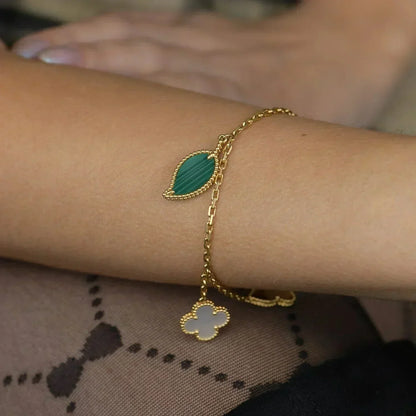 [Baslove]LUCKY SPRING 5 MOTIF GOLD BRACELET