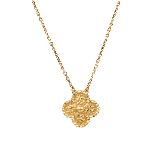 [Baslove]CLOVER 15MM  BRONZING NECKLACE