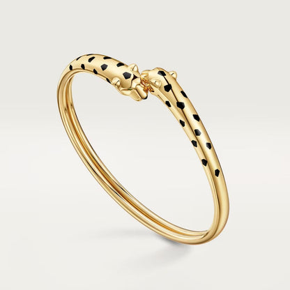 [AURORA]PANTHERE DOUBLE HEADED OPEN BRACELET