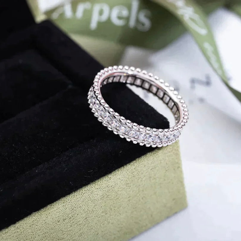 [Baslove]PERLEE DIAMOND SILVER RING