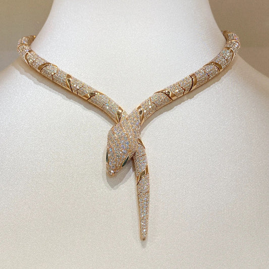 [AURORA]HAUTE COUTURE GOLD SERPENTI NECKLACE