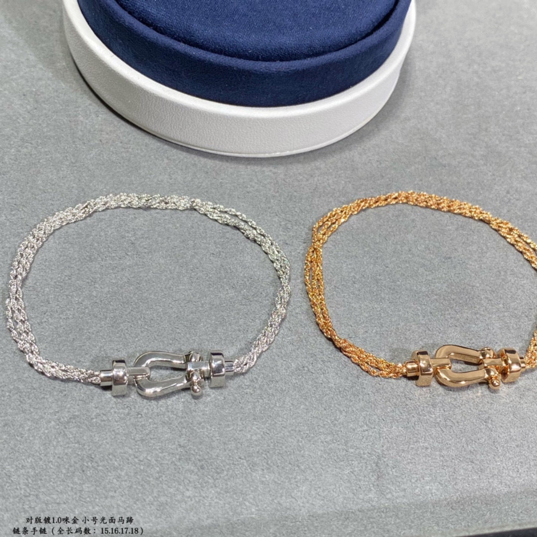 [Baslove]FORCE SMALL HORSESHOE  DIAMOND CHAIN ROPE BRACELET