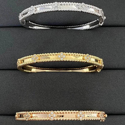 [Baslove]CLOVER BRACELET 4MM DIAMONDS